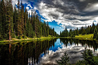 A snapshot of lake irene, polished to almost a mirror shine.