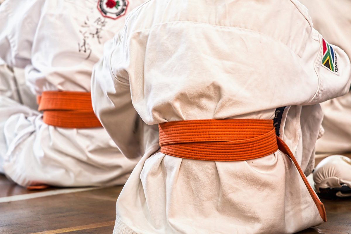 Orange belts recieve their training