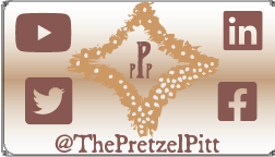 The back of the Pittsburgh Pretzel Pitt Business Card