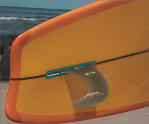 an orange surfboard